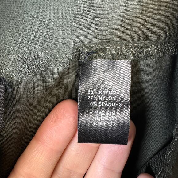 Slimming Options Pants Womens Size S Green Rayon Blend Two Zip Front Ankle - Picture 5 of 10